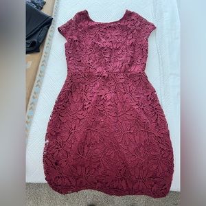 Lulu’s burgundy lace dress, size medium
